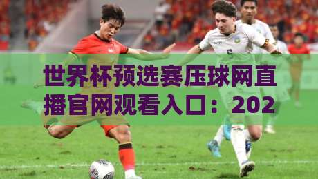 世界杯预选赛压球网直播官网观看入口：2026年最全观赛指南来啦！