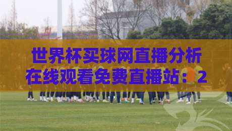 世界杯买球网直播分析在线观看免费直播站：2026年球迷必收的观赛指南！