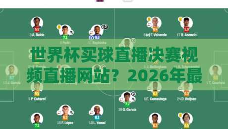 世界杯买球直播决赛视频直播网站？2026年最全观赛指南来了！