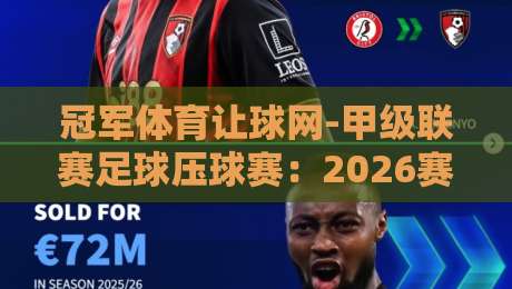 冠军体育让球网-甲级联赛足球压球赛:2026赛季新规与实战策略,老玩家教你这么玩
