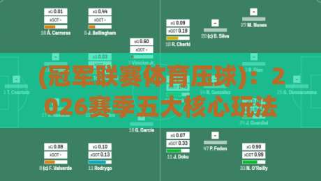 (冠军联赛体育压球):2026赛季五大核心玩法与实用策略解析